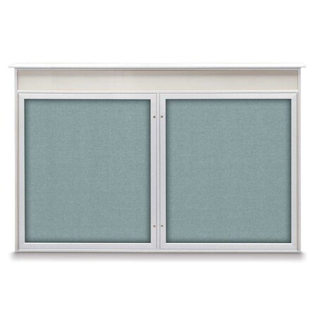 United Visual Products Open Faced Traditional Corkboard, 96x48" UV647A-BLACK-APRICOT